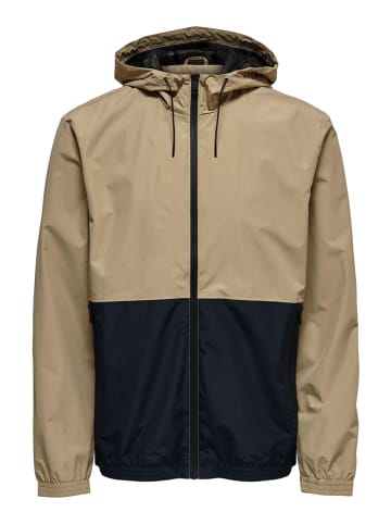 ONLY & SONS Übergangsjacke in Beige/ Schwarz