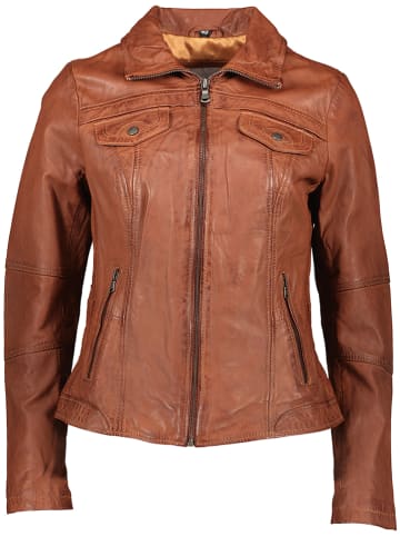 7eleven Lederjacke "Brest" in Hellbraun