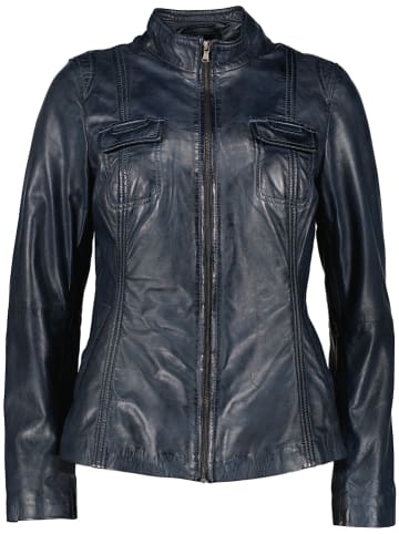 7eleven Lederjacke "Salome" in Dunkelblau