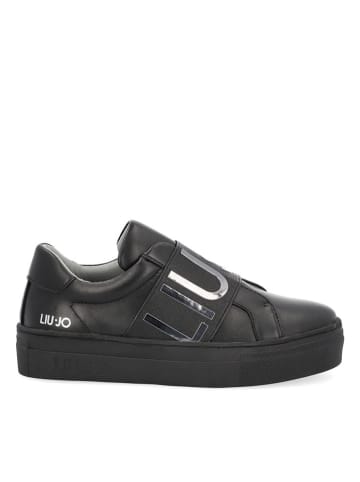 Liu Jo Leder-Sneakers in Schwarz