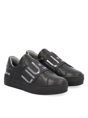 Liu Jo Leder-Sneakers in Schwarz