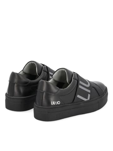 Liu Jo Leder-Sneakers in Schwarz