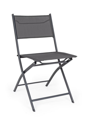 Bizzotto Składane krzesło w kolorze czarno-antracytowym - 58 x 80 x 46 cm