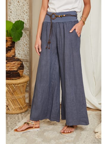 Lin Passion Leinen-Hose in Blau