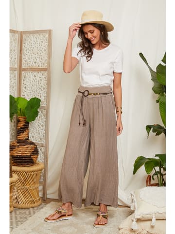 Lin Passion Linnen broek taupe