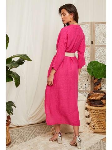 Lin Passion Leinen-Kleid in Pink