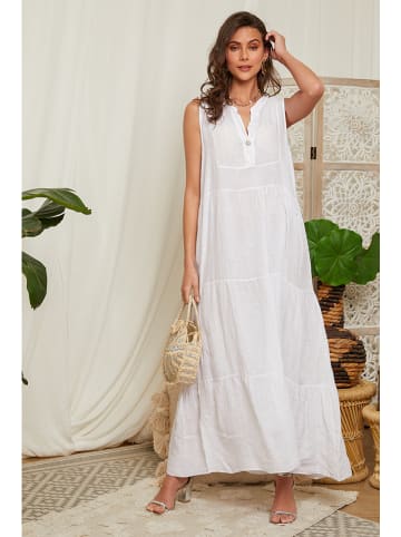 Lin Passion Leinen-Kleid in Weiß