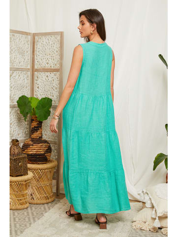 Lin Passion Linnen jurk turquoise
