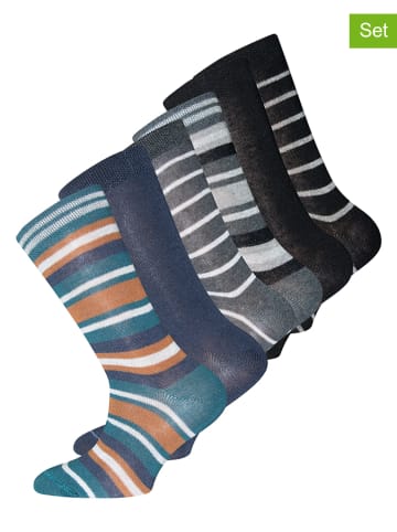 Ewers 6-delige set: sokken grijs/zwart/donkerblauw