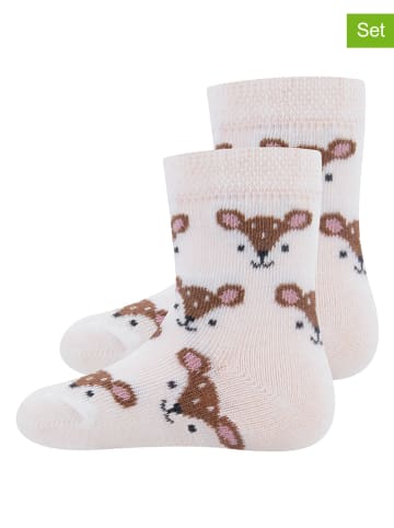 ewers 2er-Set: Socken in Creme/ Braun