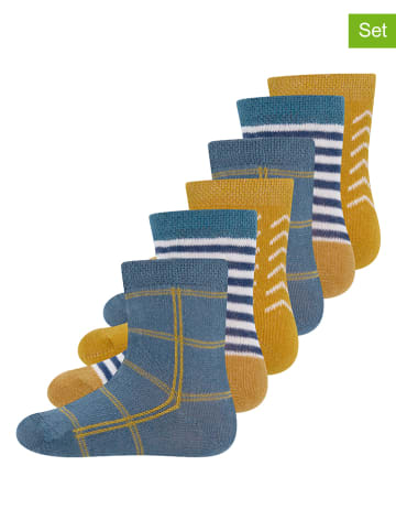 ewers 6-delige set: sokken geel/blauw