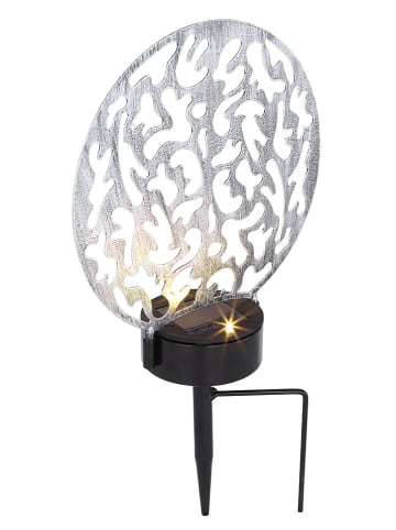 Globo lighting Lampa solarna LED w kolorze srebrnym - wys. 31 cm