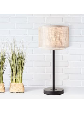 Brilliant Tafellamp "Odar" beige/zwart - (H)48 cm