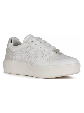 Geox Skórzane sneakersy "Henbus" w kolorze białym