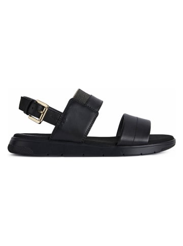 Geox Skórzane sandały "Dandra" w kolorze czarnym