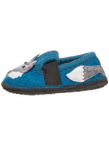 kitz-pichler Pantoffels "Wolf" blauw