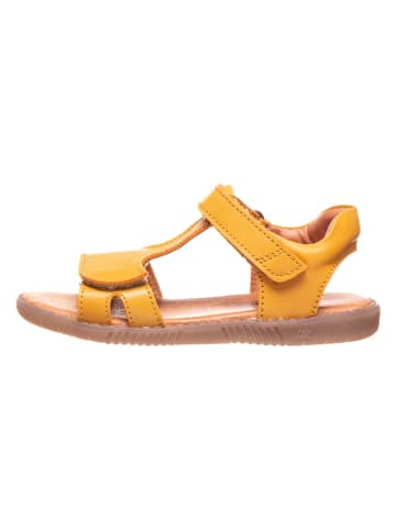 Bundgaard Skórzane sandały "Reno" w kolorze żółtym