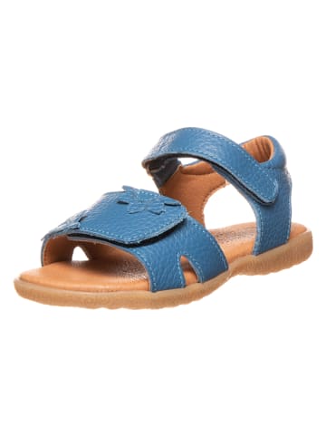 lamino Leren sandalen blauw