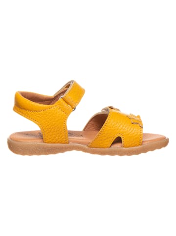 lamino Leren sandalen geel