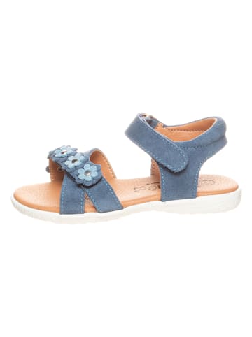 lamino Leren sandalen blauw