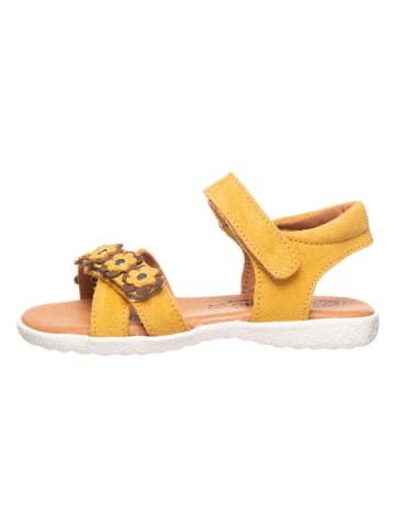 lamino Leren sandalen geel