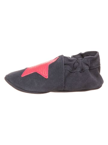 lamino Leder-Krabbelschuhe in Dunkelblau
