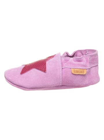lamino Skórzane buty w kolorze jasnoróżowym do raczkowania