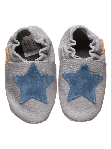 lamino Leren kruipschoenen lichtgrijs