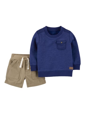 Carter's 2-delige outfit blauw/beige