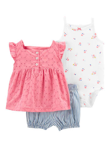 Carter's 3tlg. Outfit in Pink/ Blau