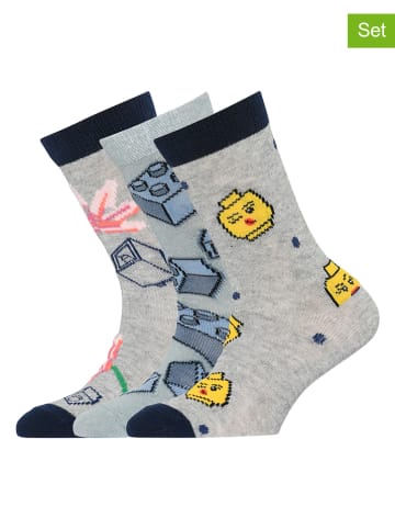 Legowear 3er-Set: Socken in Grau
