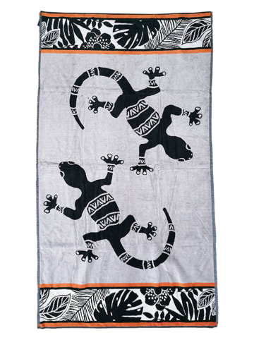 Le Comptoir de la Plage Ręcznik plażowy "Wakama - Eldorado" w kolorze czarno-szarym - 175 x 100 cm