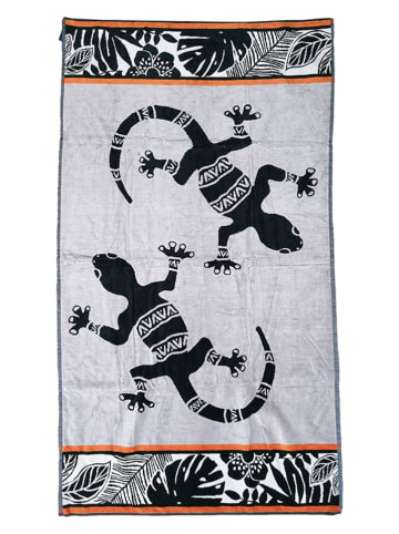 Le Comptoir de la Plage Strandtuch "Wakama - Eldorado" in Grau/ Schwarz - (L)175 x (B)100 cm