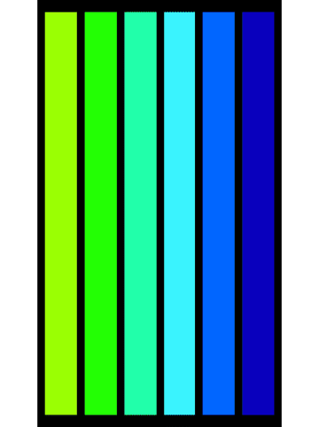 Le Comptoir de la Plage Strandtuch "Happy" in Grün/ Blau - (L)175 x (B)100 cm