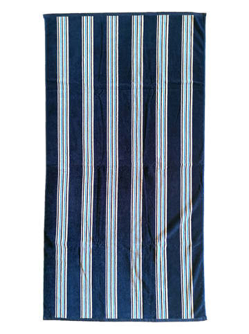 Le Comptoir de la Plage Ręcznik plażowy "Milonga" w kolorze granatowo-błękitnym - 170 x 90 cm