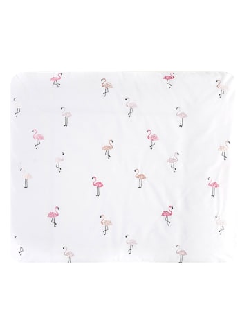 Alvi Wickelauflagenbezug "Flamingo" in Weiß - (L)85 x (B)70 cm
