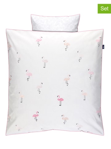 Alvi Komplet pościeli "Flamingo" w kolorze białym