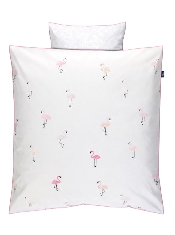 Alvi Beddengoedset voor schommelwieg "Flamingo" wit