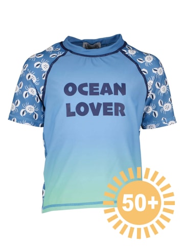 lamino Badeshirt in Blau/ Grün