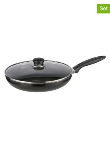 Chefware 2-delige set: braadpan met deksel zwart - Ø 28 cm