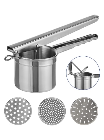 Chefware Edelstahl-Kartoffelpresse - (B)28,5 x (H)9 x (T)11,2 cm