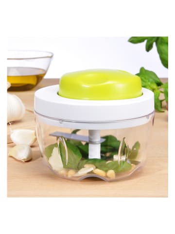 Chefware Rozdrabniacz w kolorze zielono-białym - wys. 9 x Ø 10,8 cm