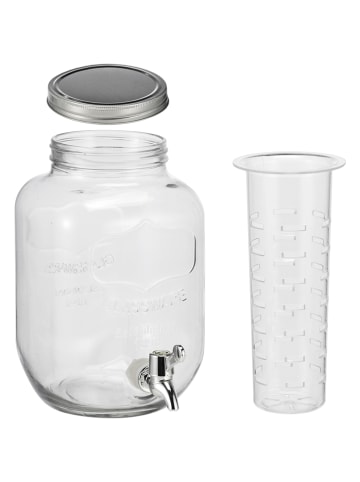 Chefware Getränkespender in Transparent/ Silber - 4 l