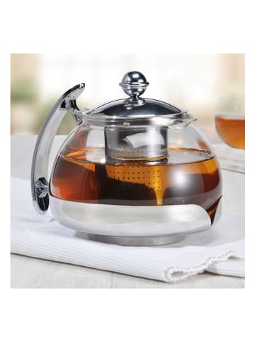 Profiline Teekanne in Transparent/ Silber - 1,2 l