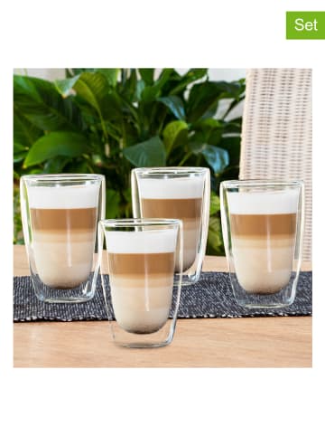 Profiline 4-delige set: latte-macchiato-glazen - 400 ml