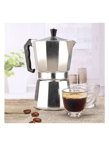 Chefware Espressokoker zilverkleurig - 6 koppen