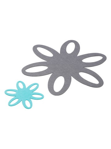 Chefware 2-delige set: panbeschermers grijs/turquoise