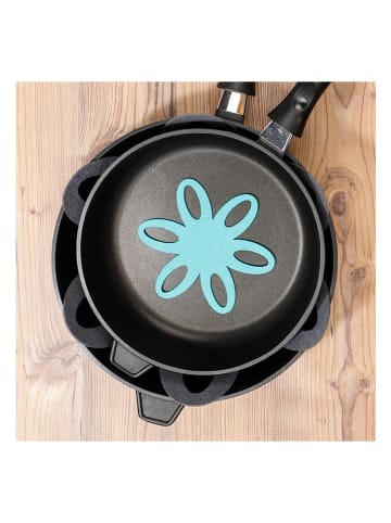 Chefware 2-delige set: panbeschermers grijs/turquoise