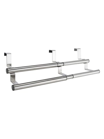 Chefware Wieszak w kolorze srebrnym na ręczniki - 40 x 12 x 13,5 cm
