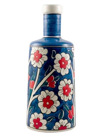 Ottoman Ölflasche "Selcuk" in Blau/ Rot